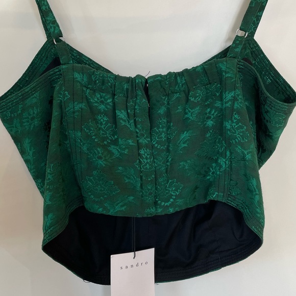 SANDRO | Jacquard Crop Blouse - Picture 5 of 8